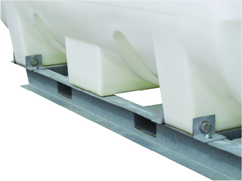 Tanks are designed with a pin mounting system to allow for securing to frames and/or vehicle beds