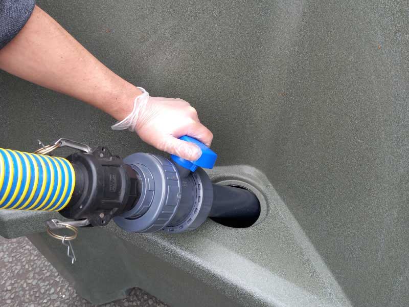 Operators can "skim" the majority of liquid without putting the complete unit out of use