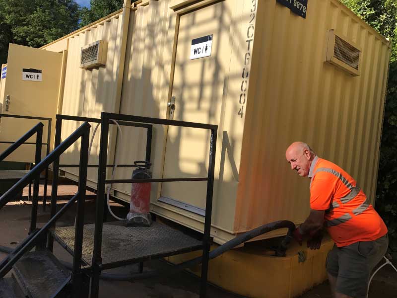 Emptying a Tuff Tank On Site