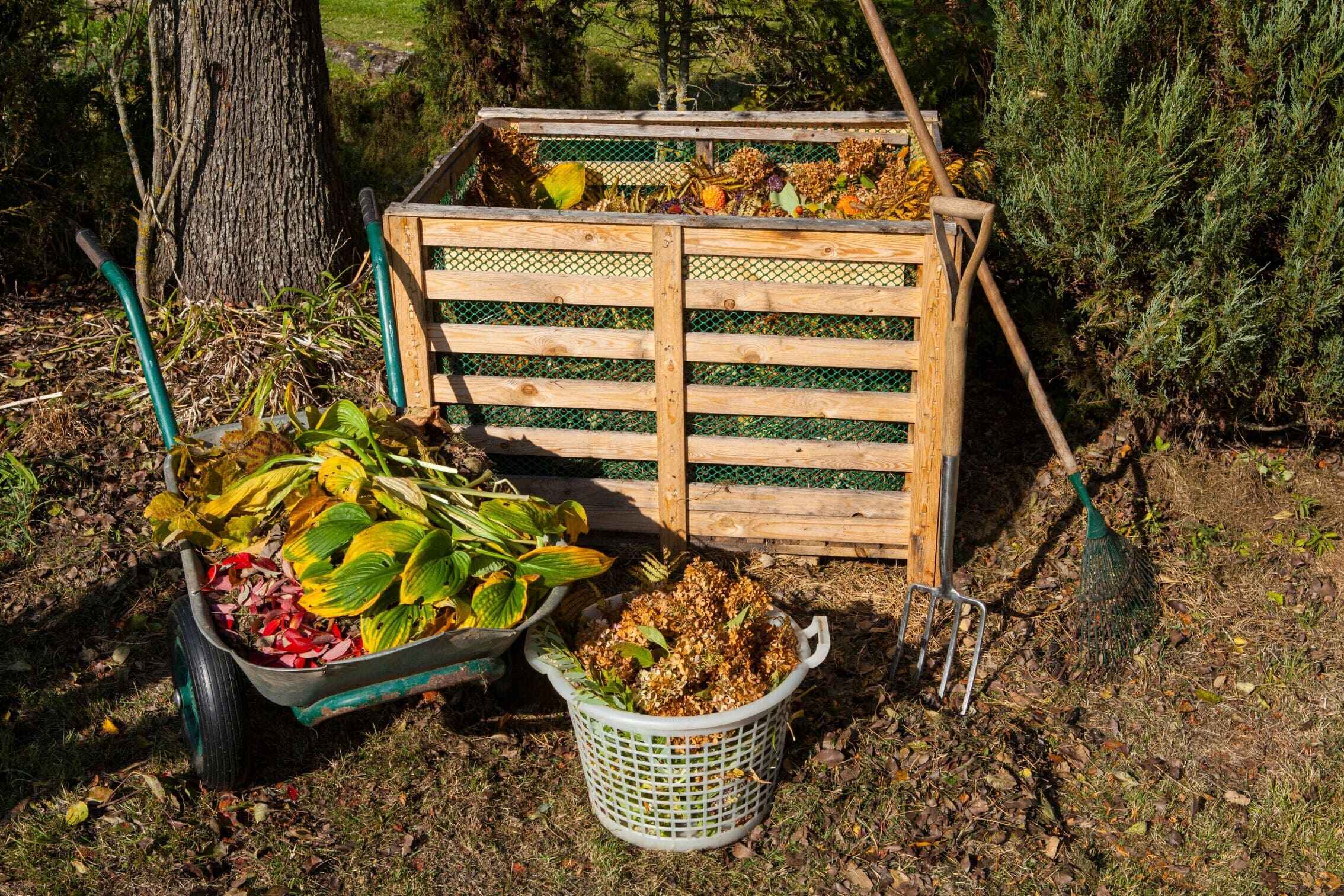 Avoid compost smells with a ventilated, lidded compost like the Eco220