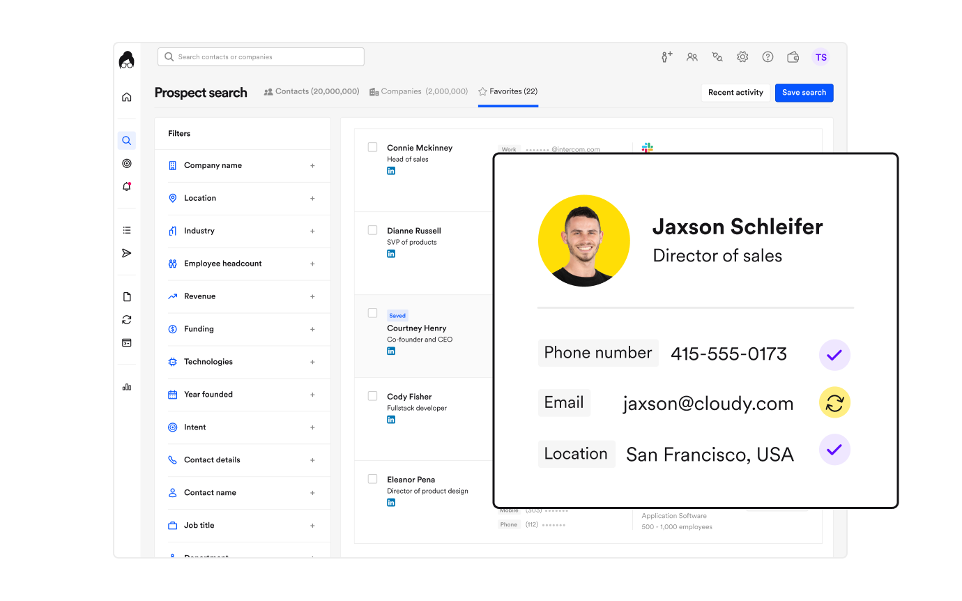 Lusha is an AI B2B lead generation tool that provides accurate contact and company information.