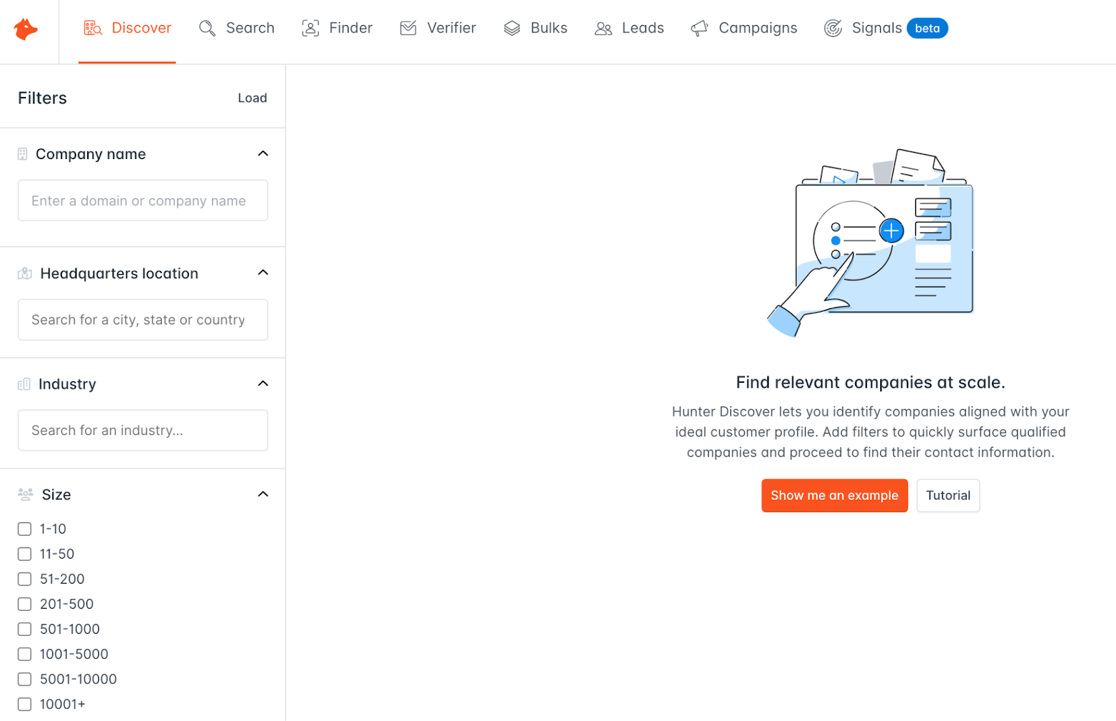 Hunter este un instrument de generare de clienți potențiali care ajută companiile să găsească și să verifice adresele de e-mail profesionale pentru o informare eficientă.