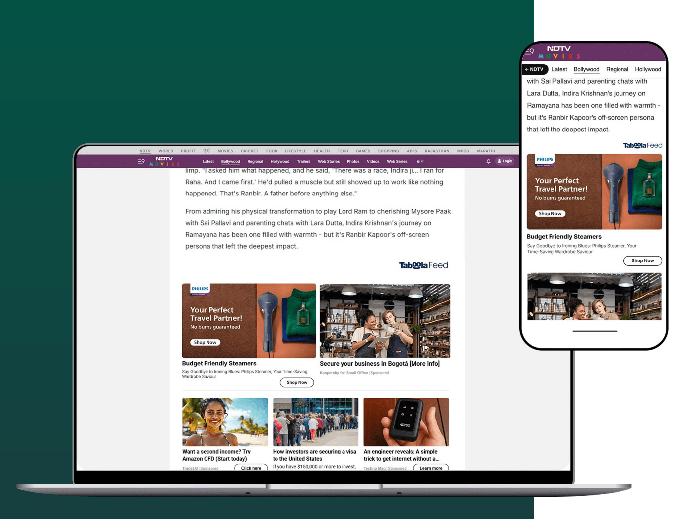 Taboola Philips natív banner