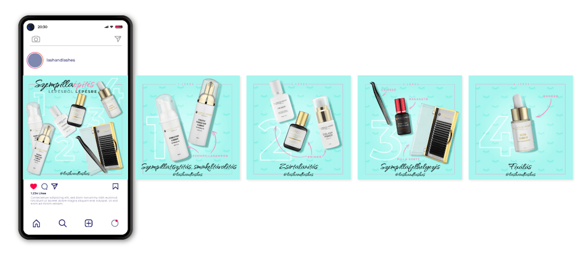 Carousel-hirdetés az Instagramon