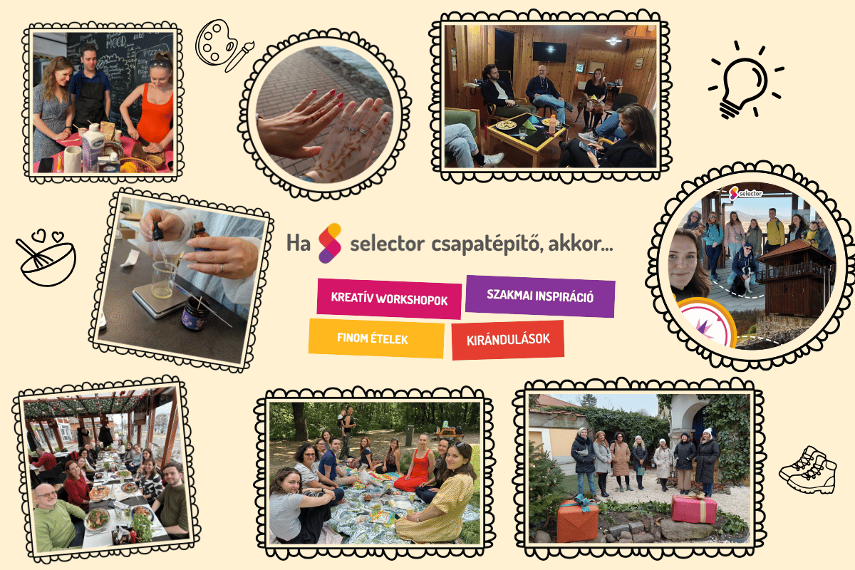 Fényképek a Selector digitális marketingügynökség csapatépítőiről