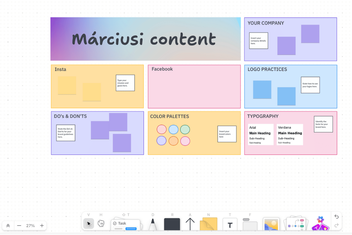 ClickUp whiteboard - Selector