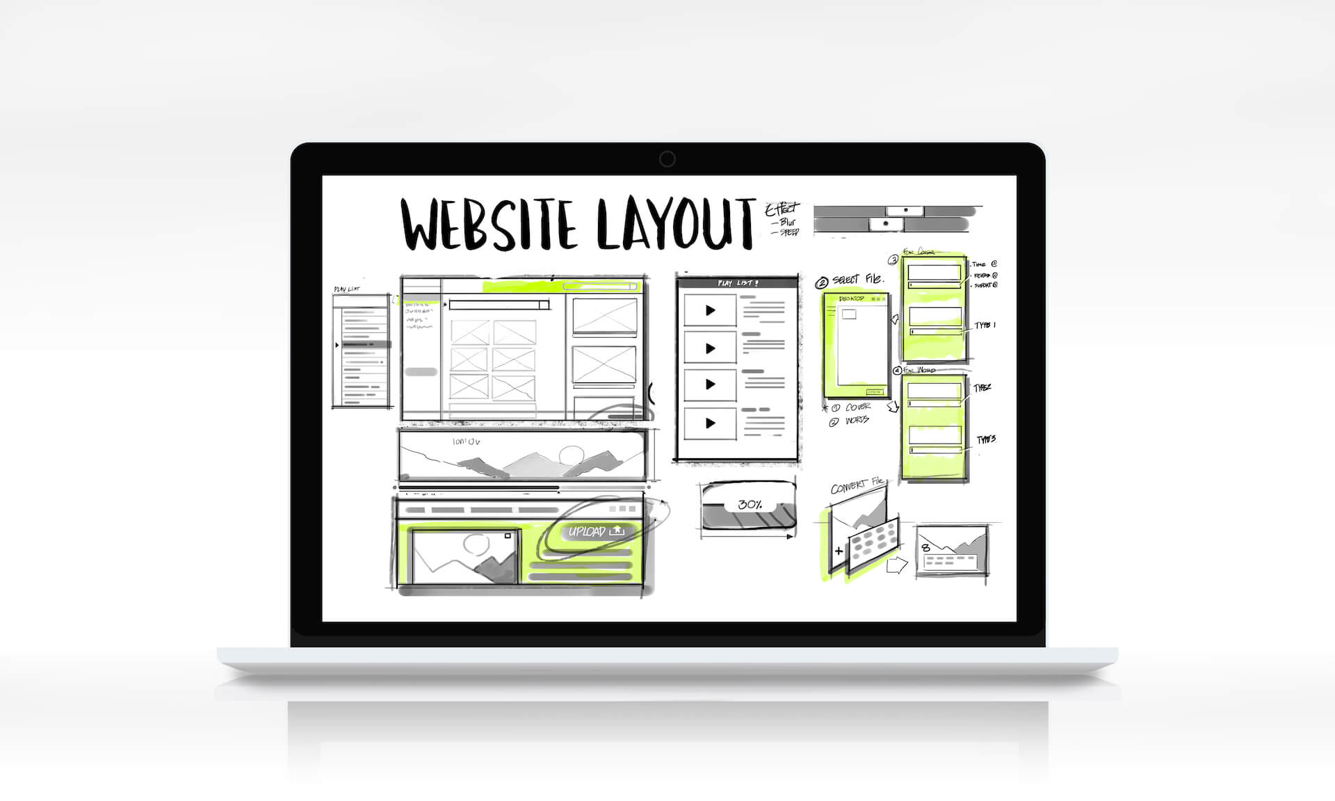 Website layout terv