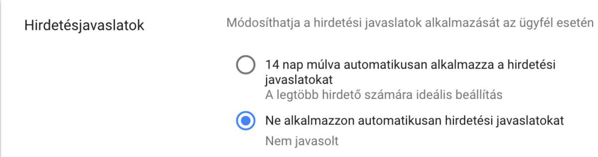 Hirdetésjavaslatok