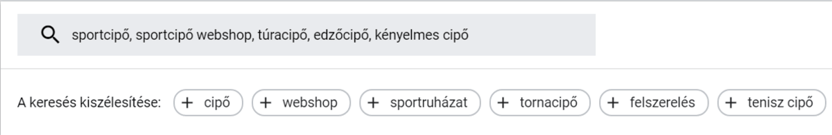 kulcsszójavaslatok