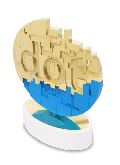 DotComm Award trophy logo