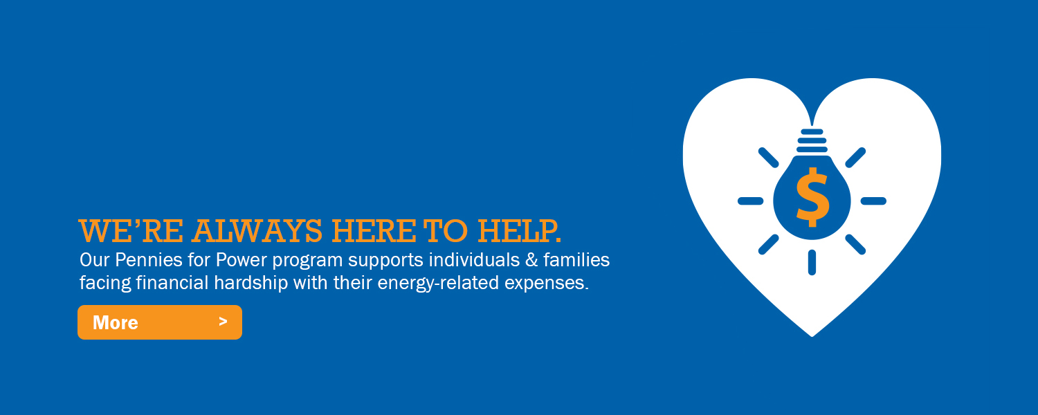 Our Pennies for Power program support individuals and families facing financial hardship with their energy-related expenses.