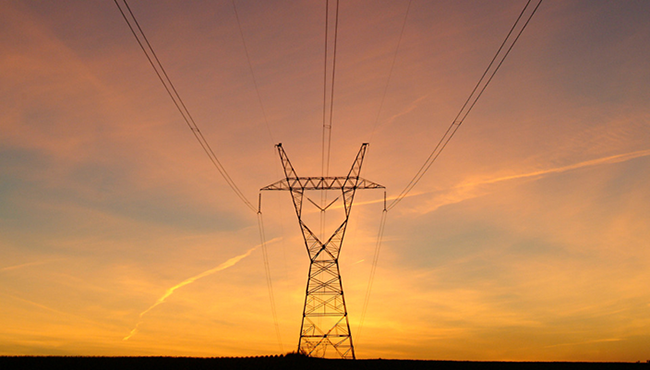 Transmission line with sunset
