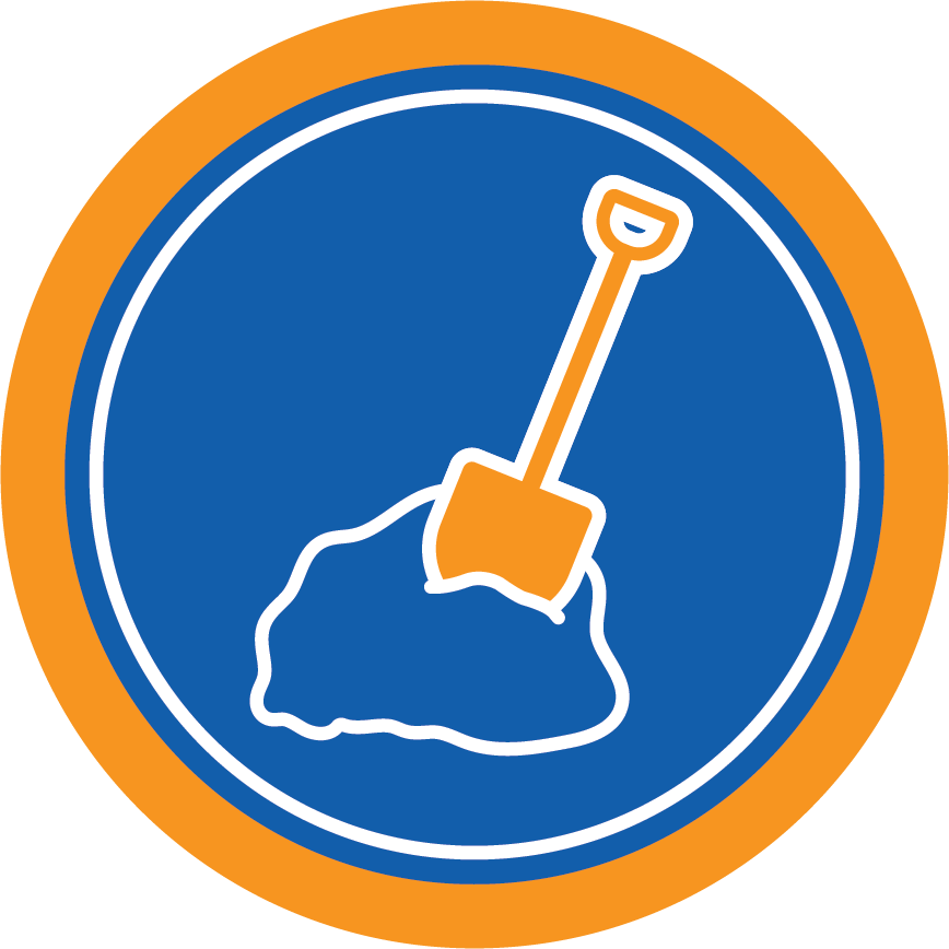 Shovel in Dirt Icon