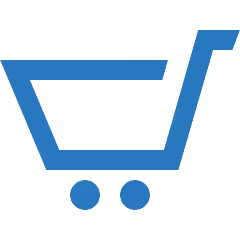 blue shopping cart icon