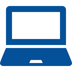 blue laptop icon