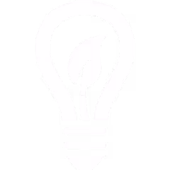 white lightbulb icon