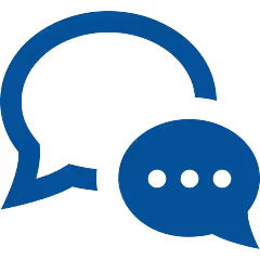 blue message bubble icon