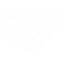 white handshake icon
