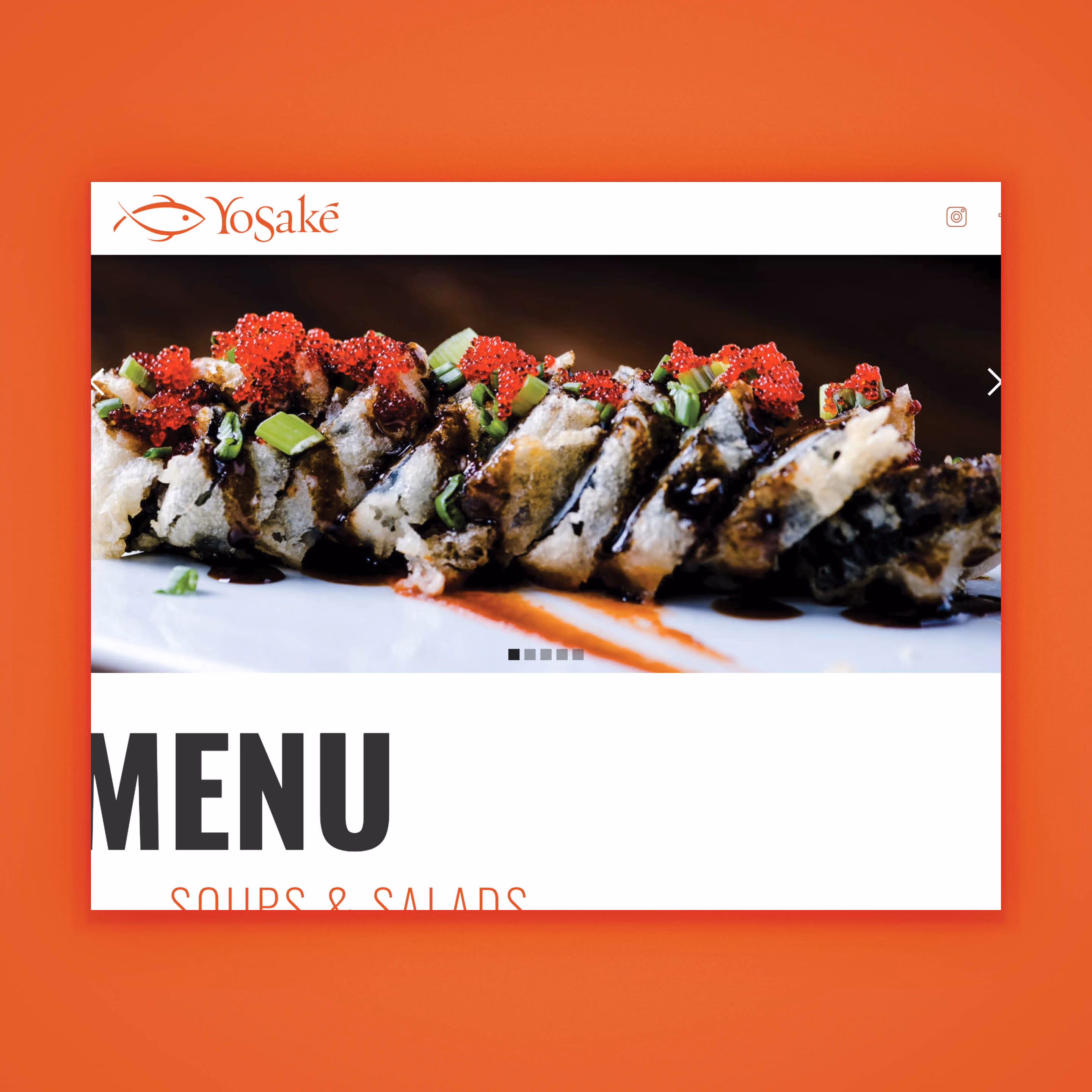Yosake restaurant - website desgin by Brand Engine