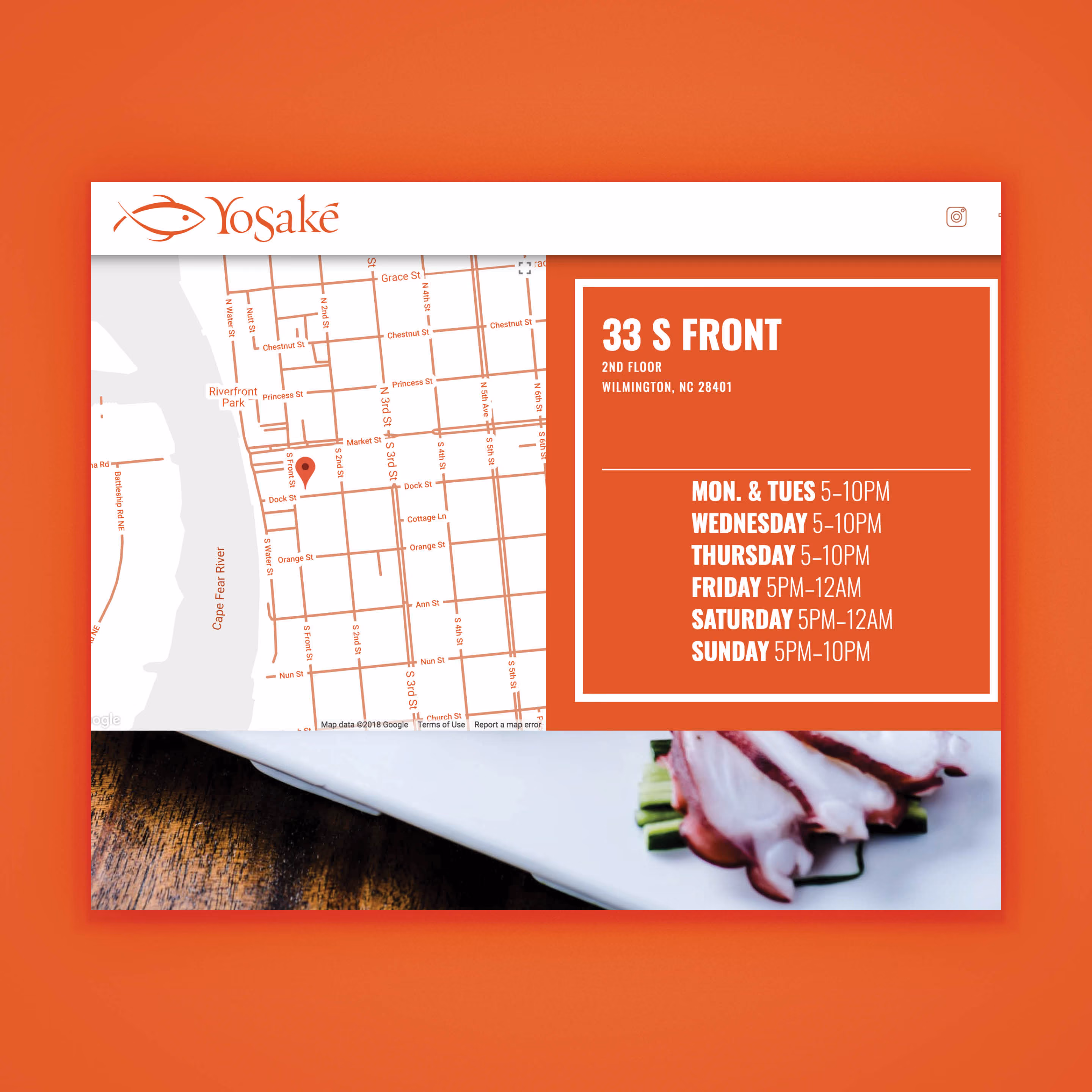 Yosake restaurant - website desgin by Brand Engine