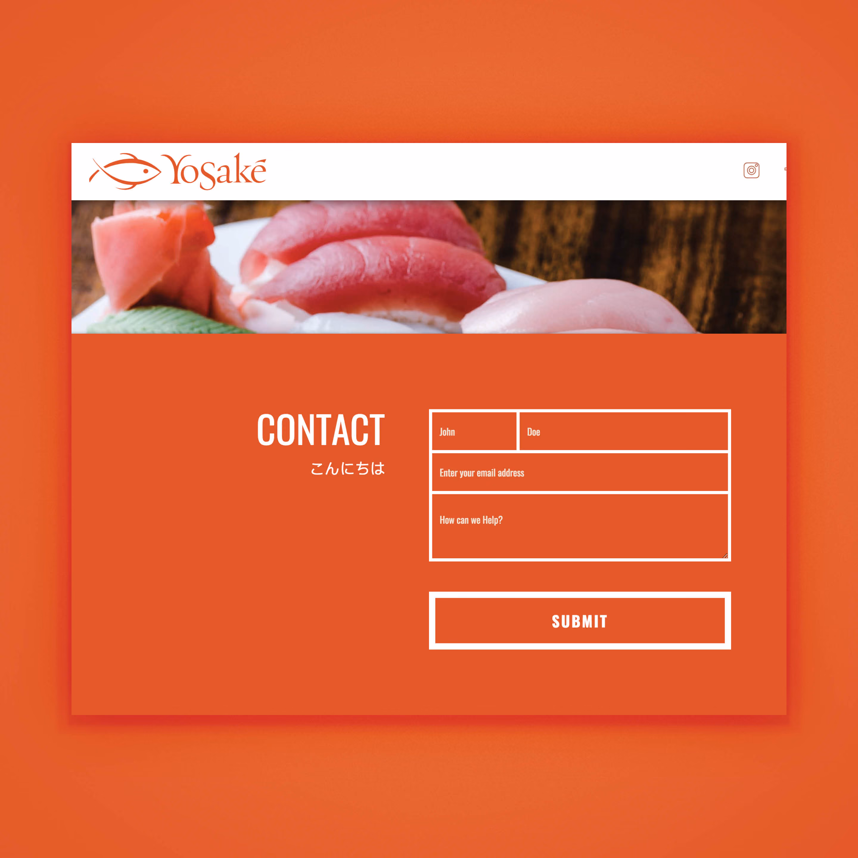 Yosake restaurant - website desgin by Brand Engine