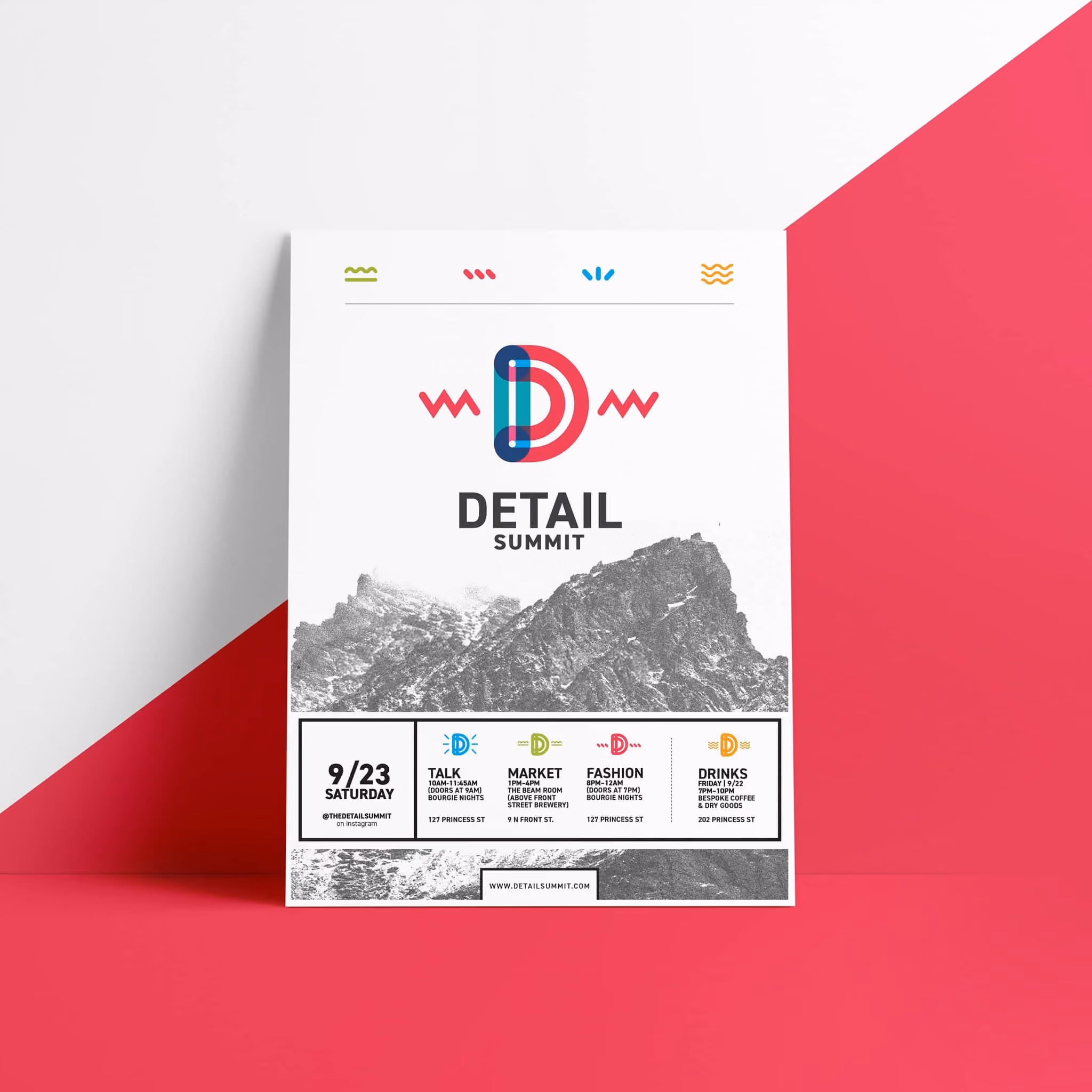 Detail Summit posters - graphic design by Brand Engine