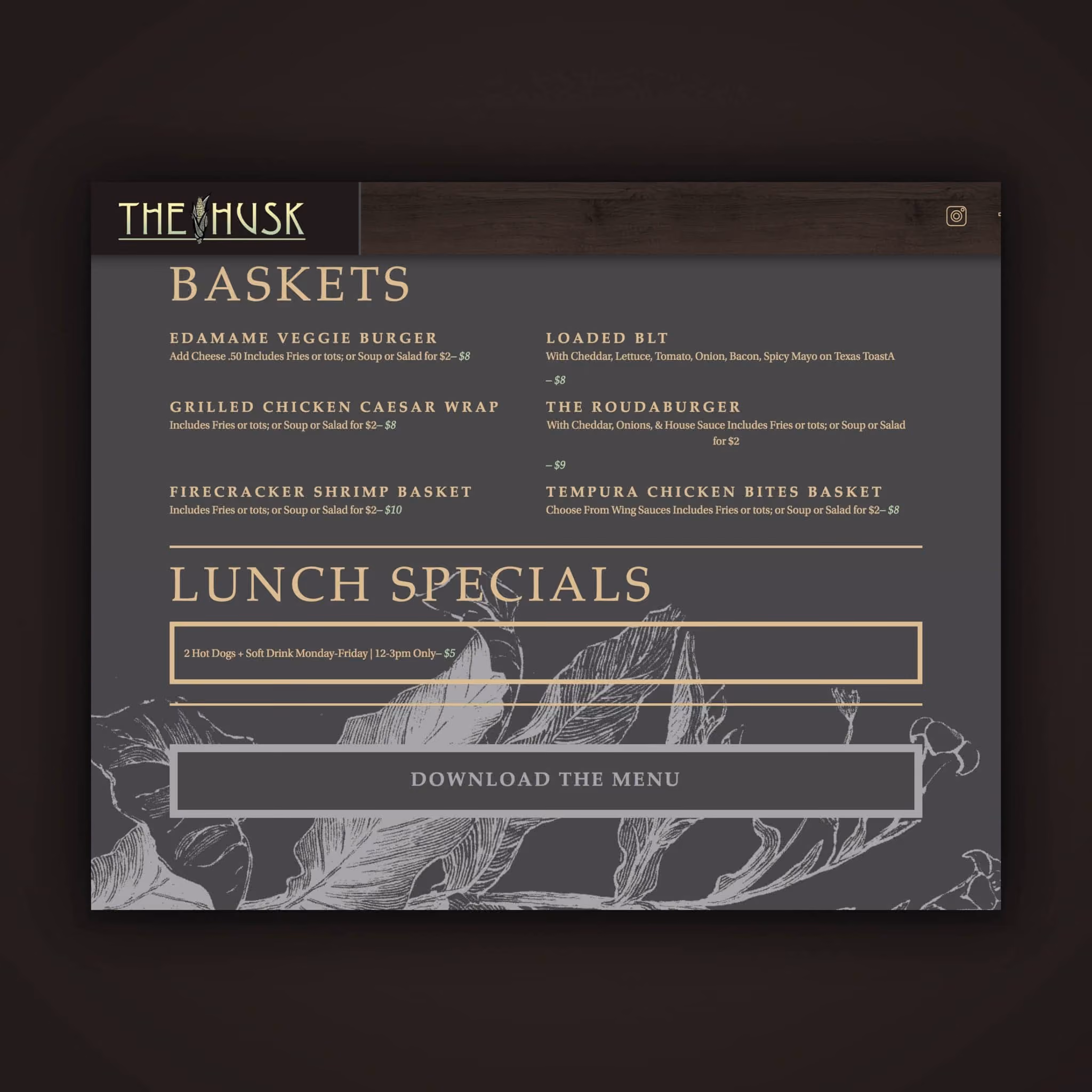 The Husk - Web Design by Brand Engine