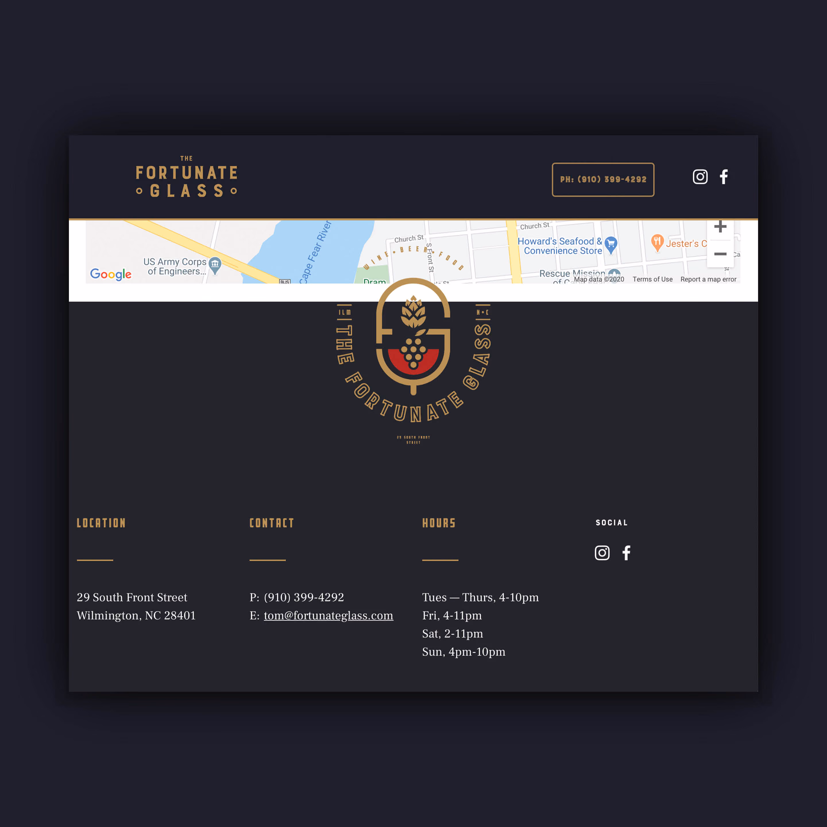 Fortunate Glass Wilmington NC website design Brand Engine