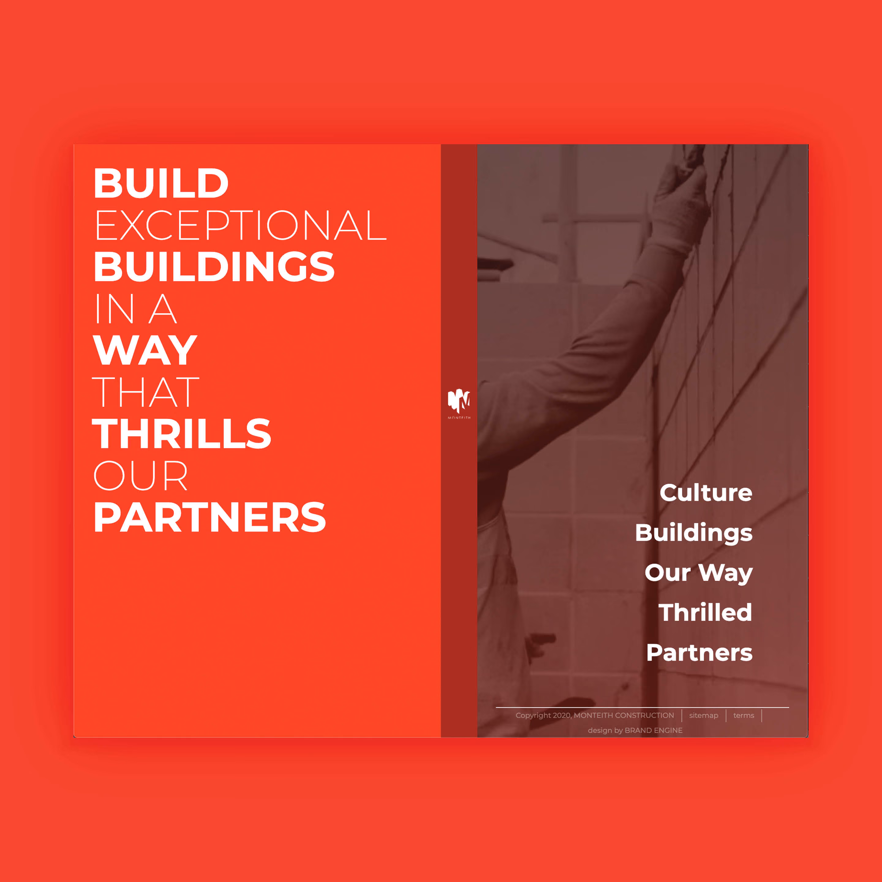Monteith Construction Website Design by Brand Engine