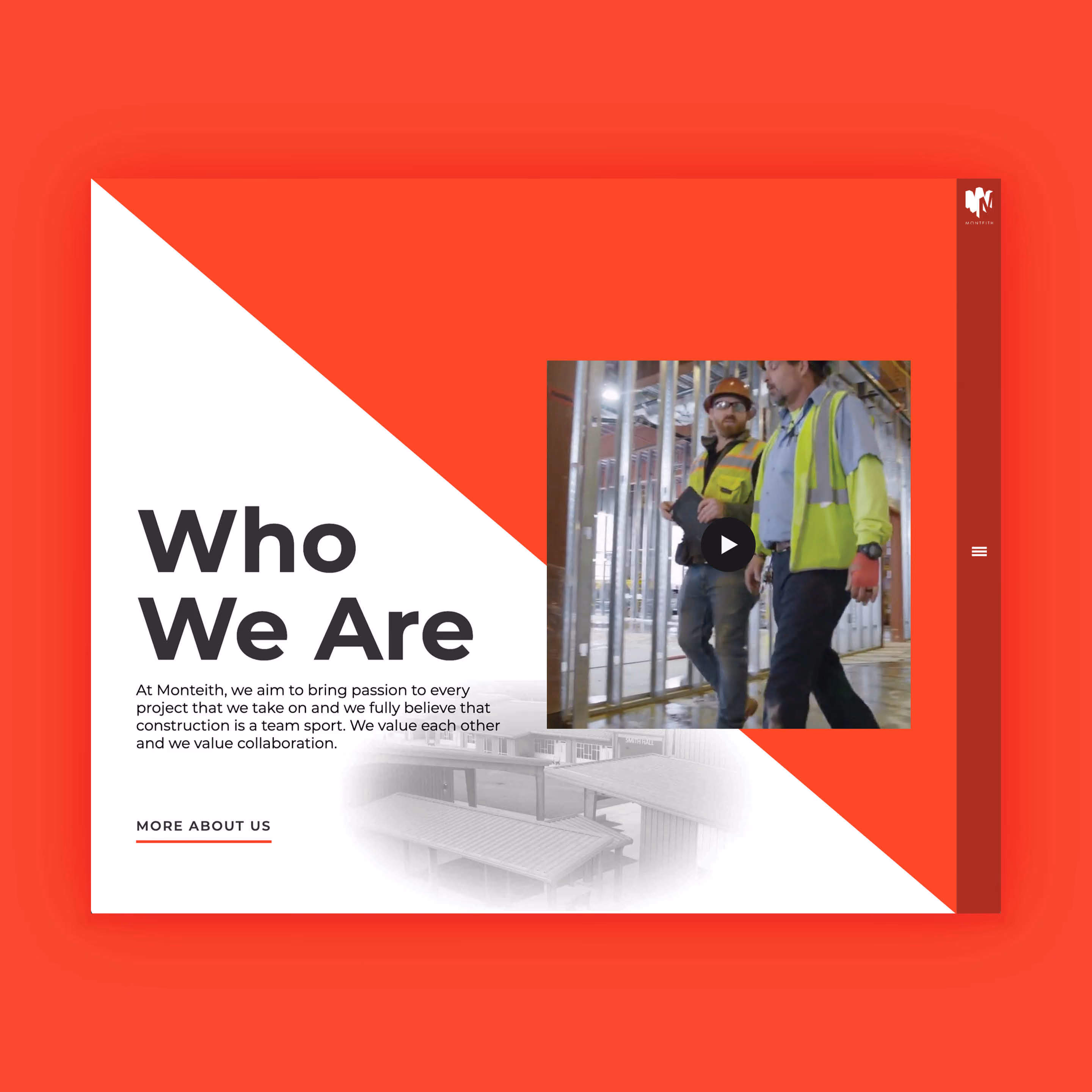 Monteith Construction Website Design by Brand Engine