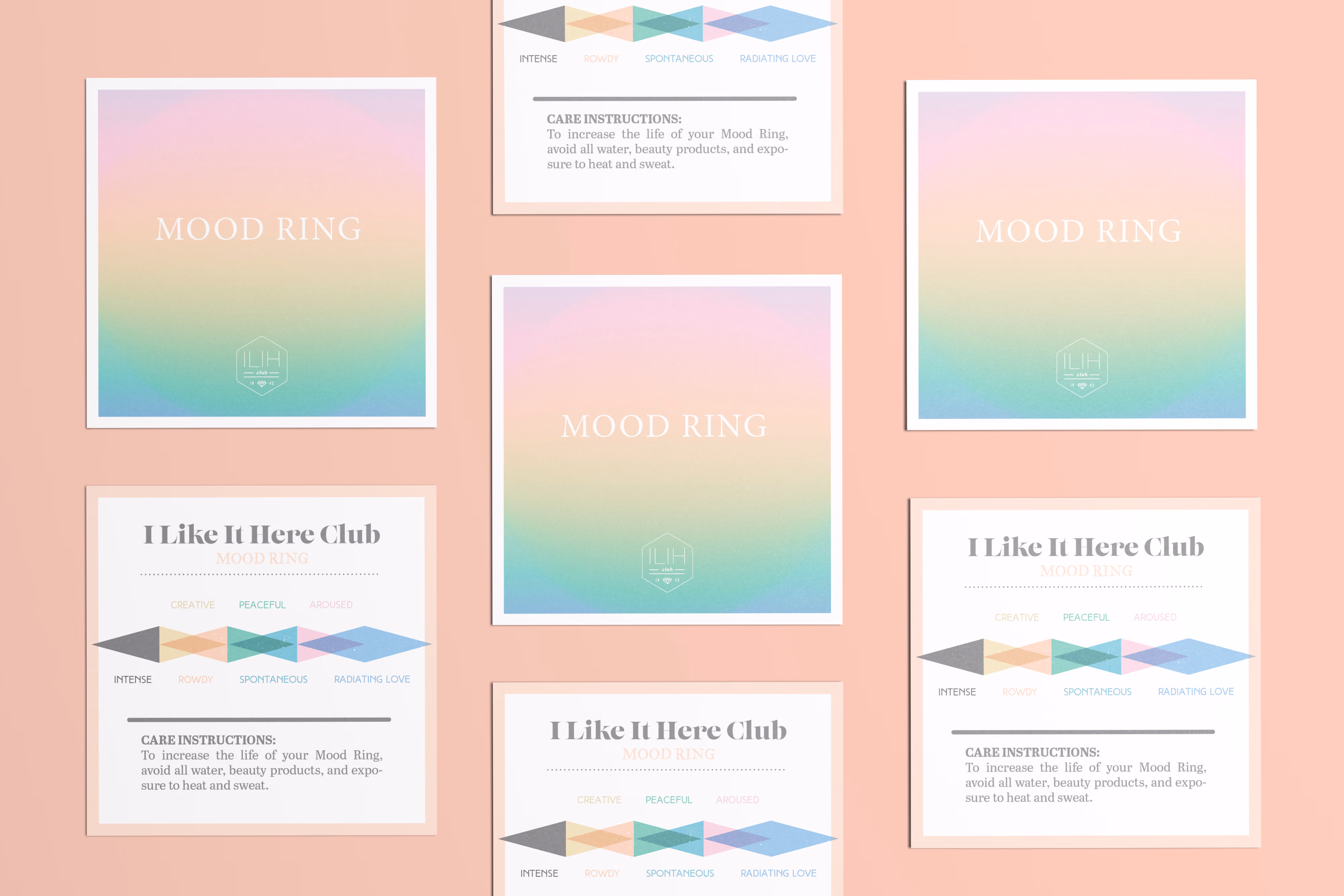 Brand Engine Creative Branding Agency - Care Card Design for I Like It Here Club
