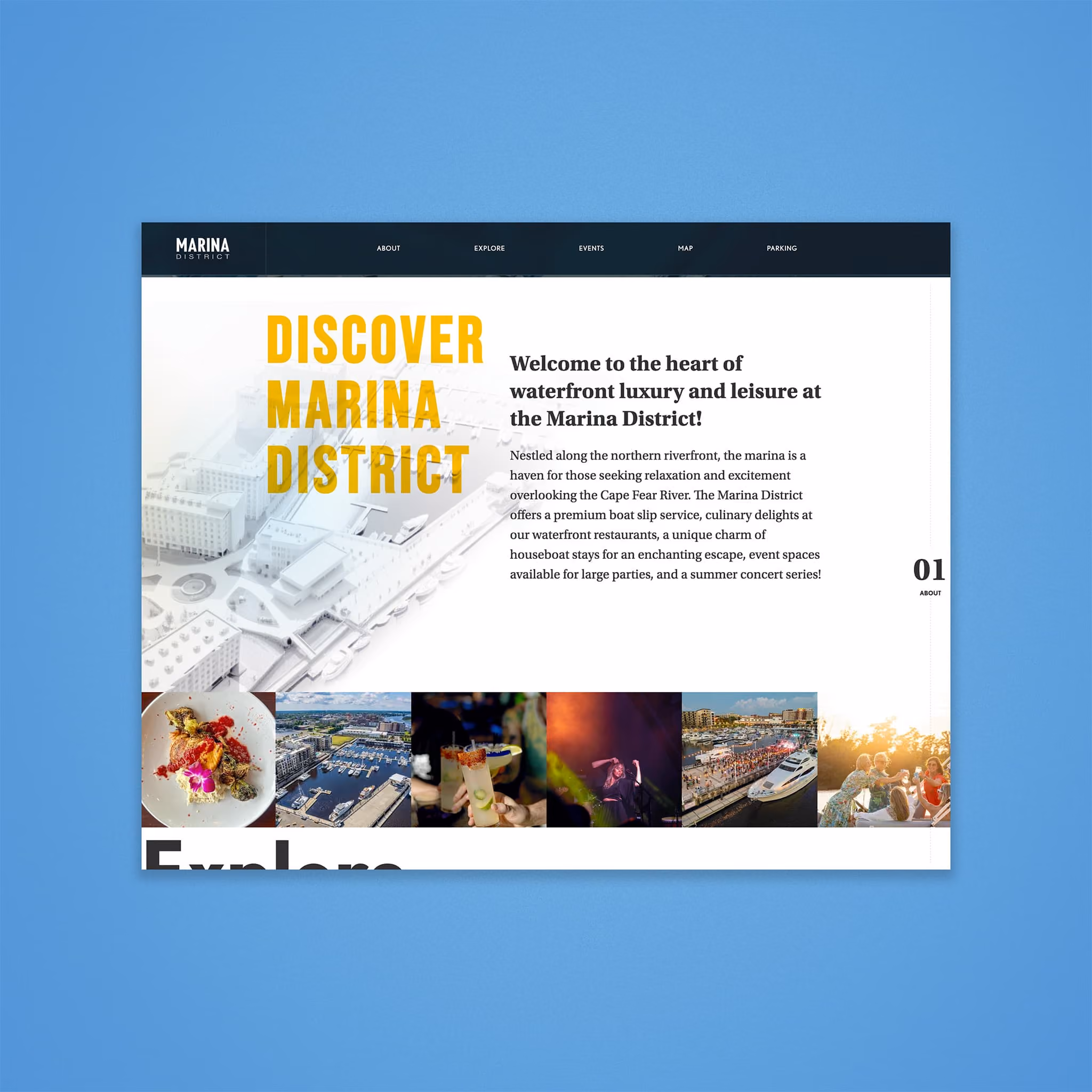 Wilmington Marina District Directory Civic Website Design