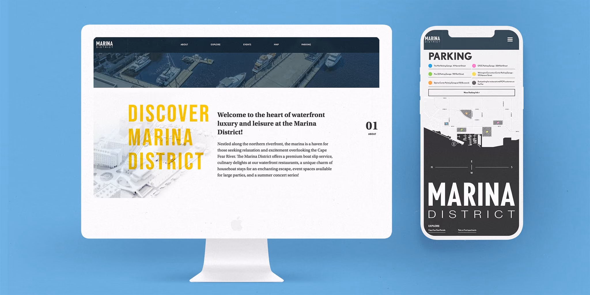 Wilmington Marina District Directory Civic Website Design 