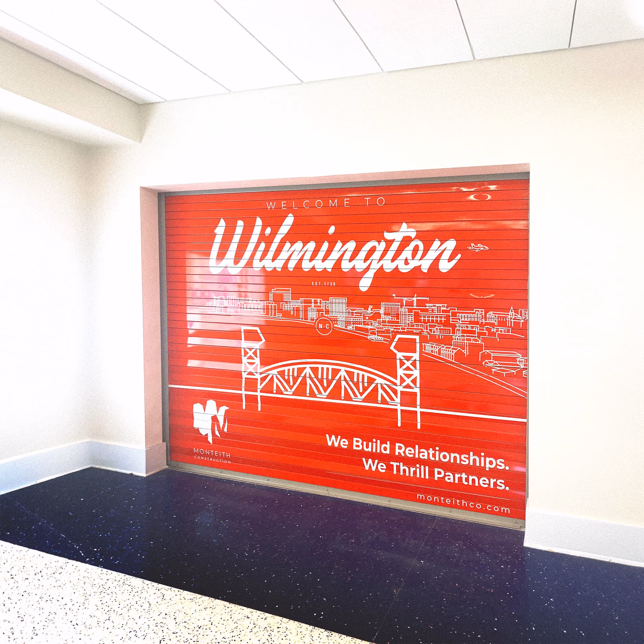 Monteith Wilmington Airport Door Graphic