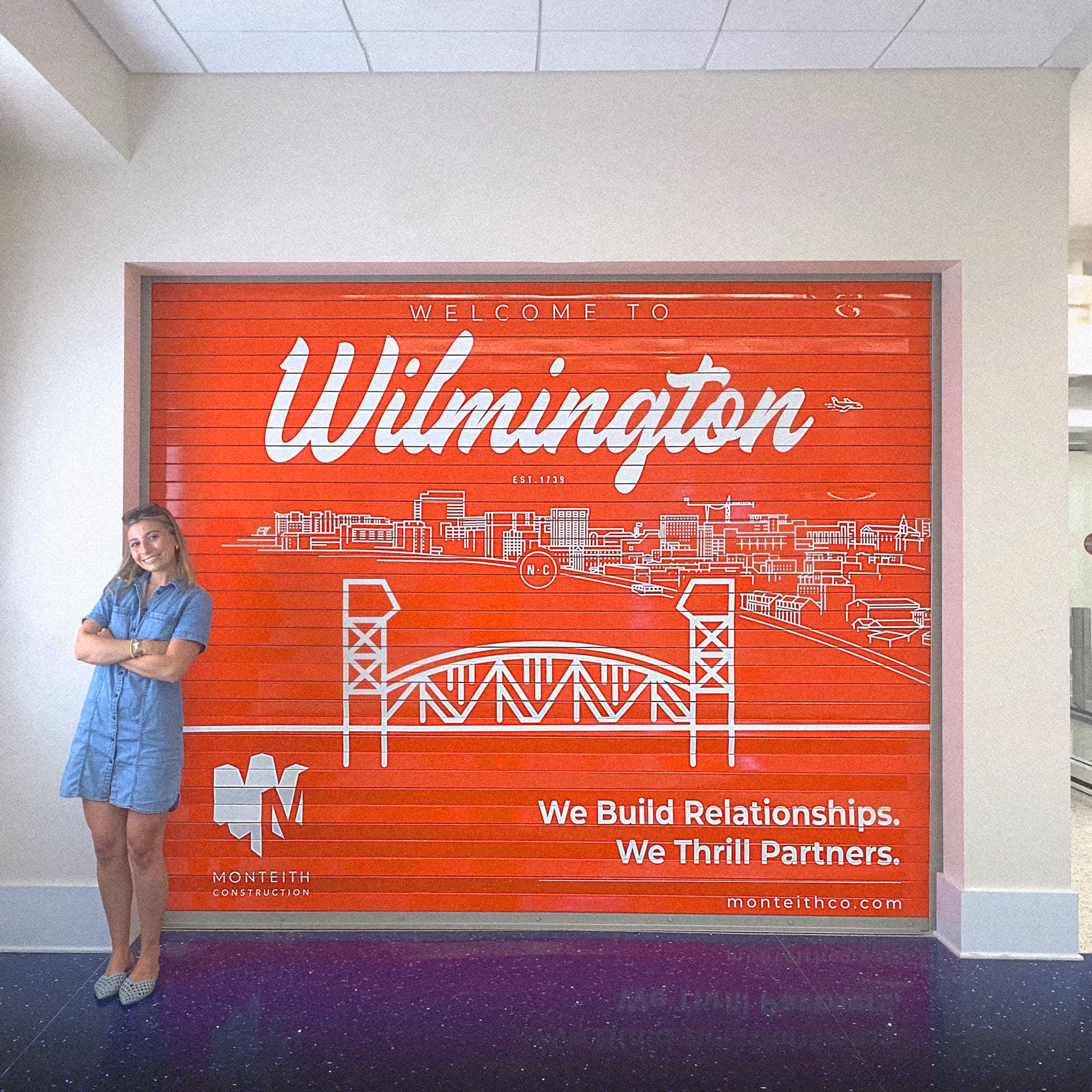 Monteith Wilmington Airport Door Graphic