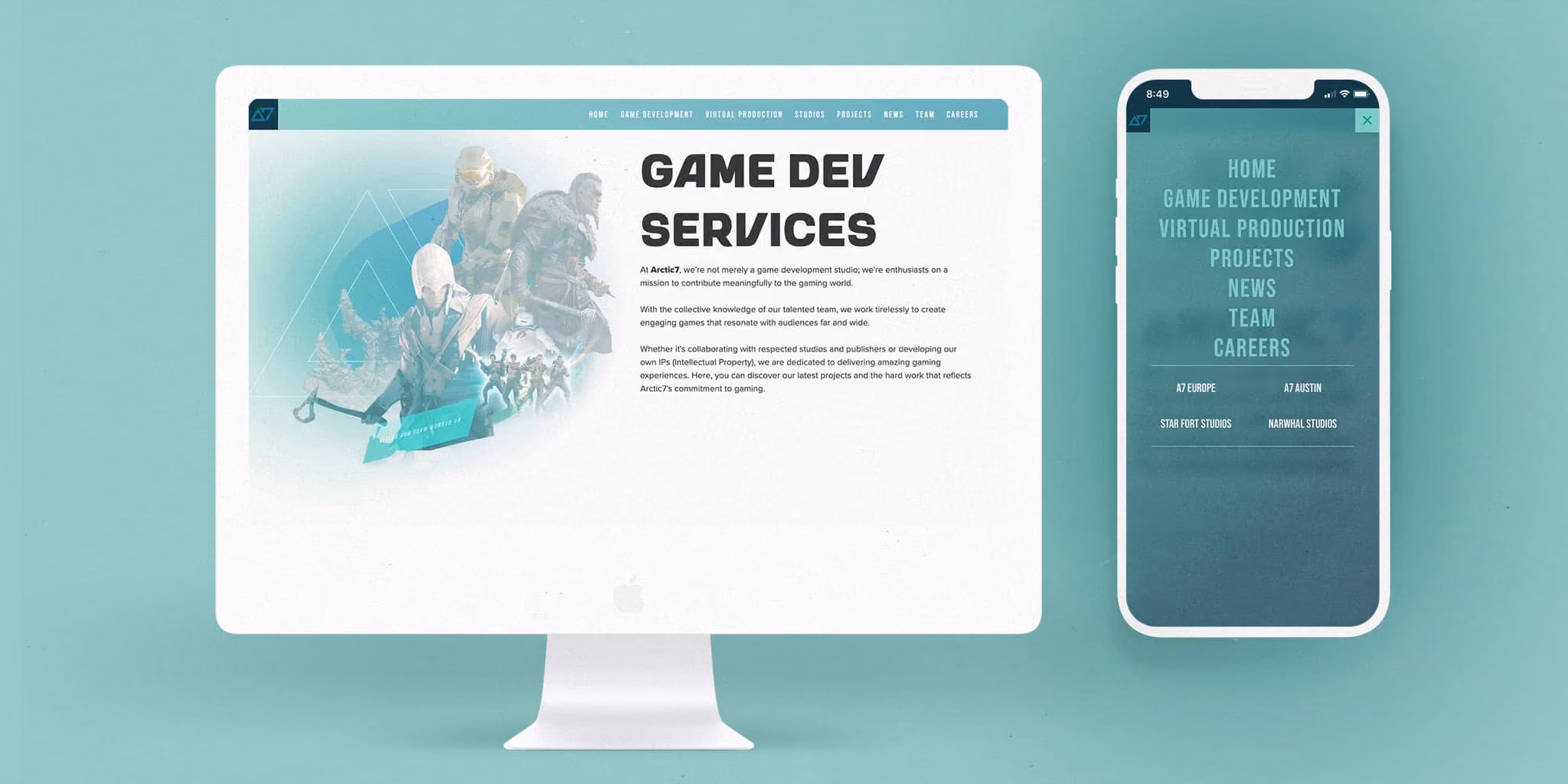 Video Game Studio website design