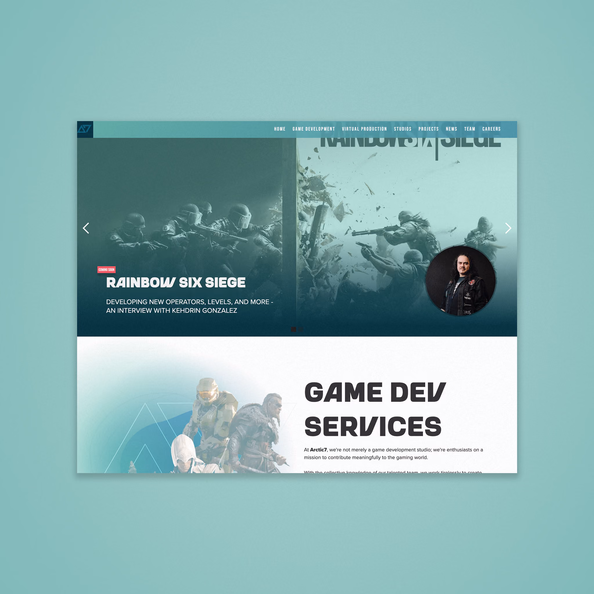 Video Game Studio website design