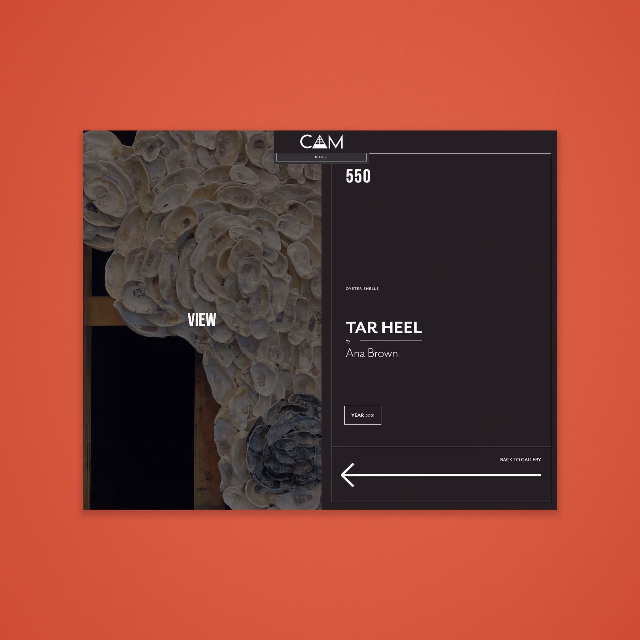 Cameron Art Museum Art of the State Website Design