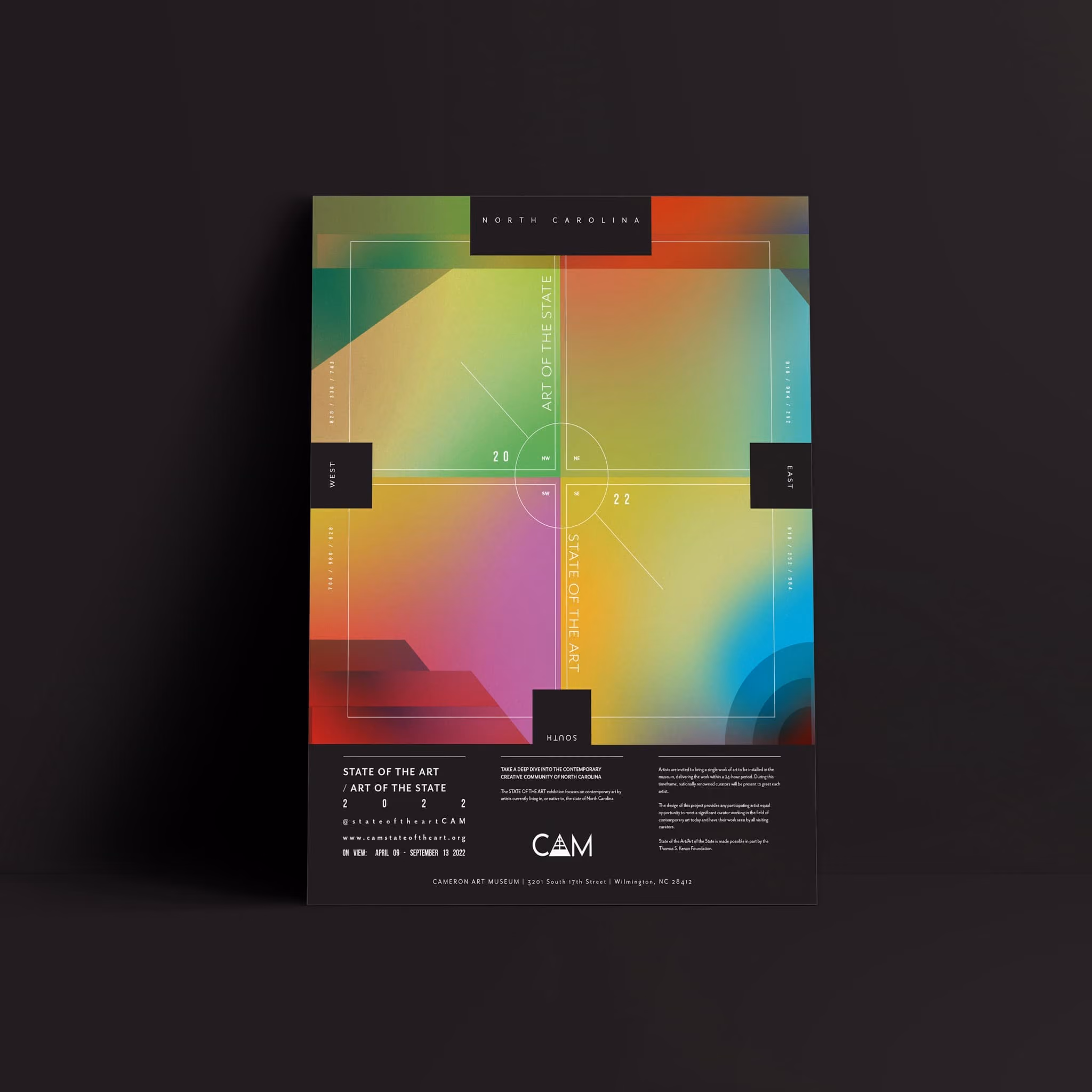 Print design for Cameron Art Museum's Art of the State 2022