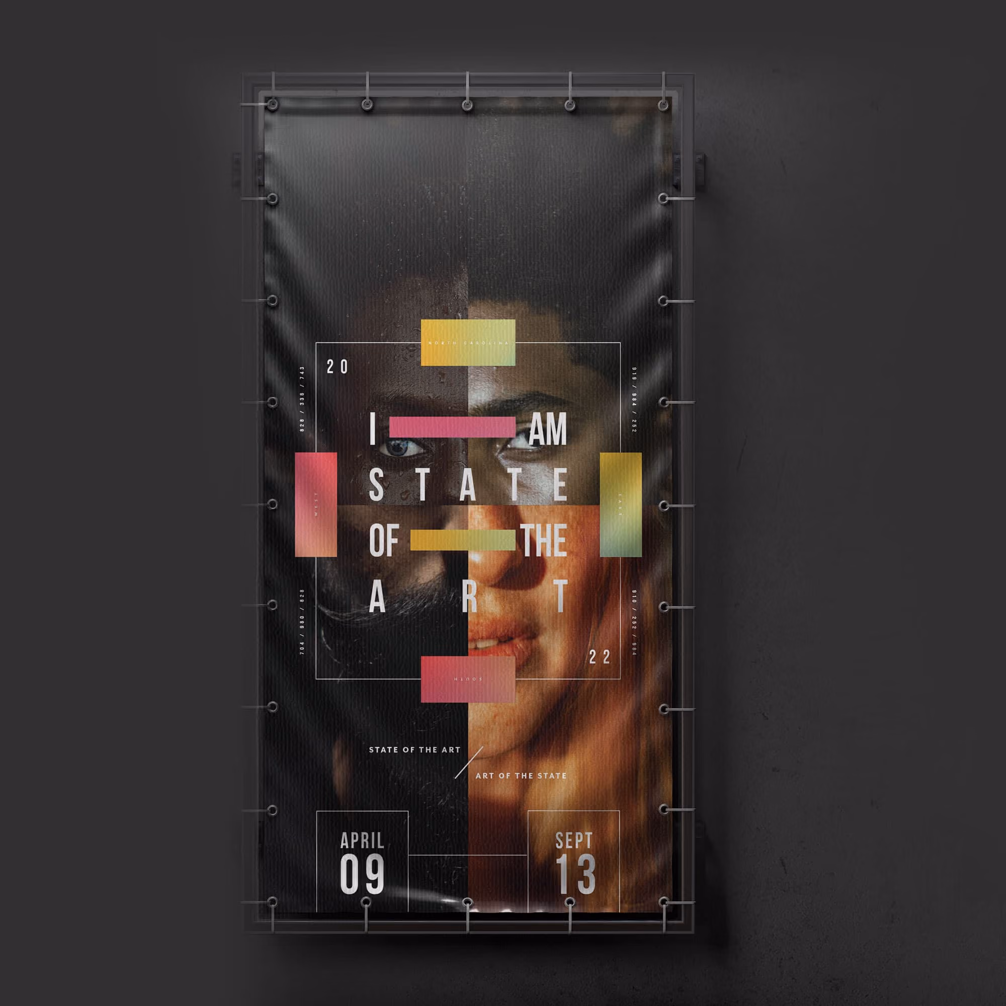 Print design for Cameron Art Museum's Art of the State 2022