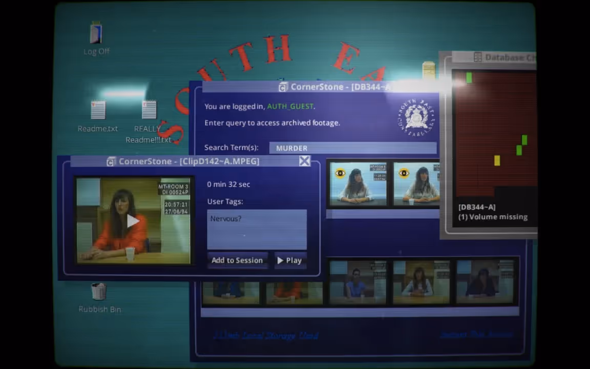Multiple windows open on a desktop with a tagged video available to play