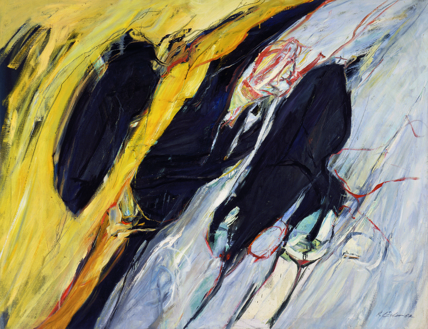 Roswitha Lüder, Fließende Figuration, 1967, Öl auf Leinwand, 120 x 150 cm, Leihgabe der Künstlerin, © VG Bild-Kunst, Bonn 2025, Foto: Emil Schumacher Museum, Hagen, Joachim Schwingel