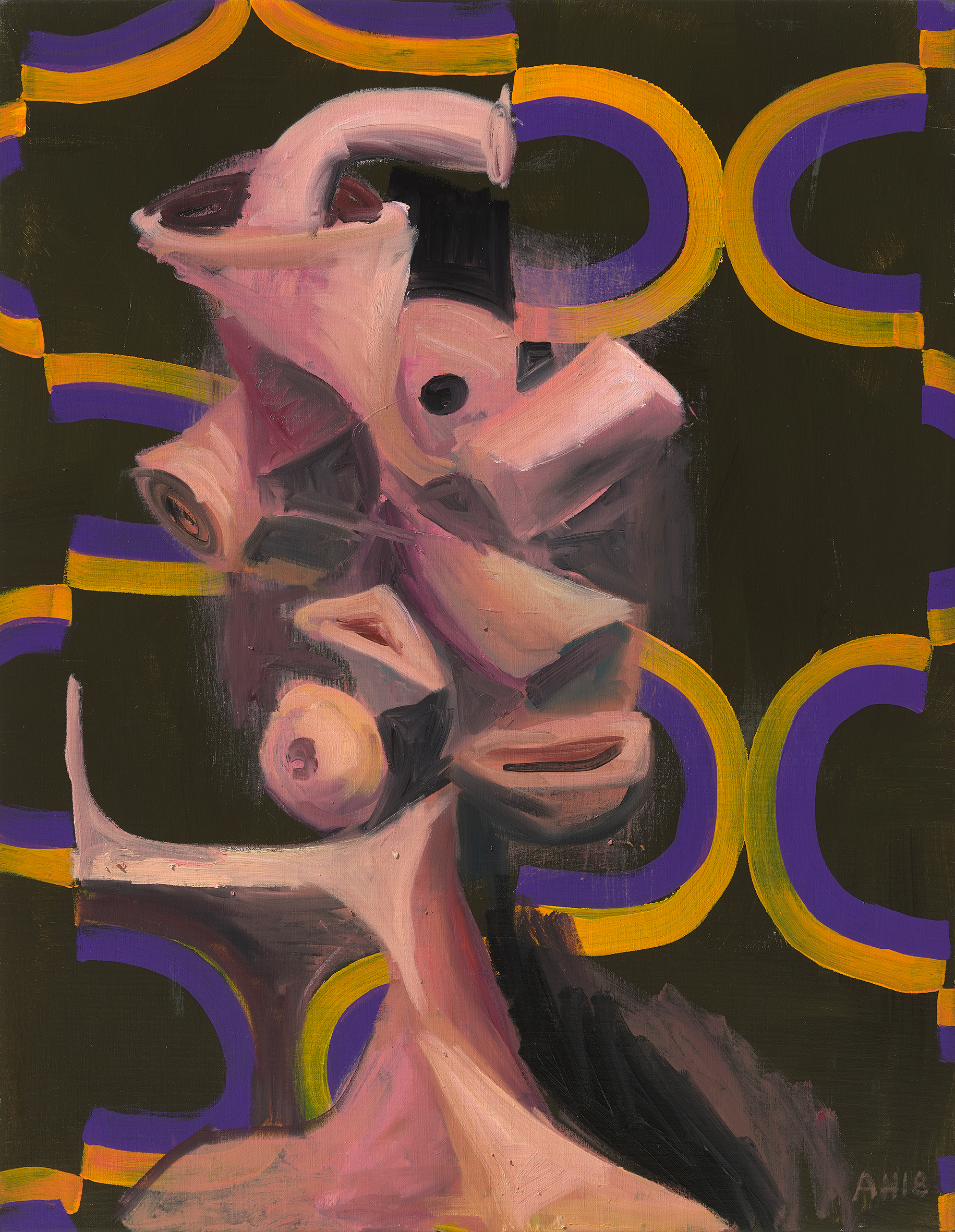 Anton Henning, Portrait No. 537, 2018, Öl auf Leinwand // Oil on canvas, 90 cm x 70,2 cm, © Anton Henning/VG Bild-Kunst Bonn, 2025, Foto // Photo: Jörg von Bruchhausen