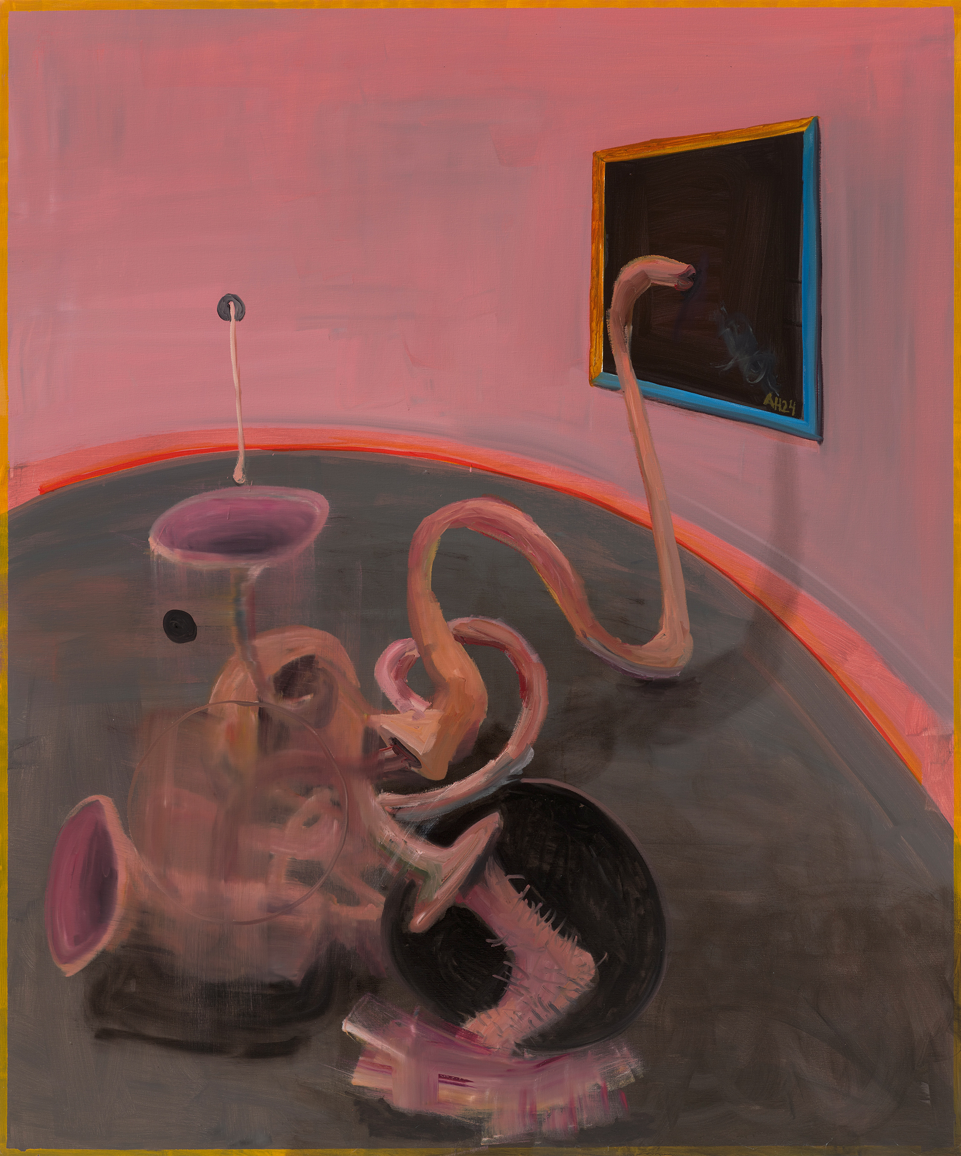 Anton Henning, Interieur No. 654, 2024, Öl auf Leinwand // Oil on canvas, 180 cm x 150 cm, © Anton Henning/VG Bild-Kunst Bonn, 2025, Foto // Photo: Jörg von Bruchhausen