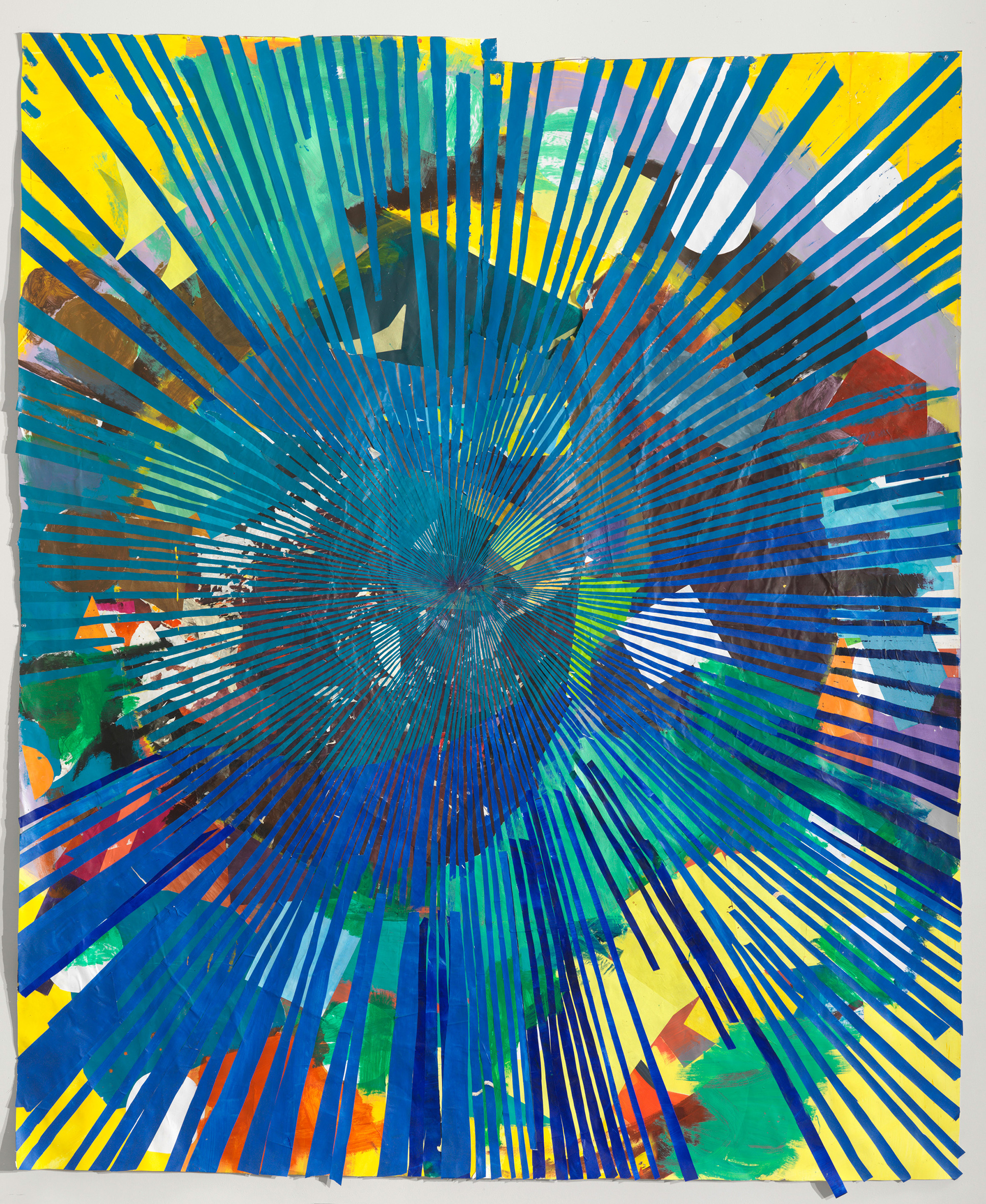 Kirsi Mikkola, Bleu, 2012, Collage, Acryl // collage, acrylic, 277 x 231 cm, Courtesy Miettinen Collection © the artist 