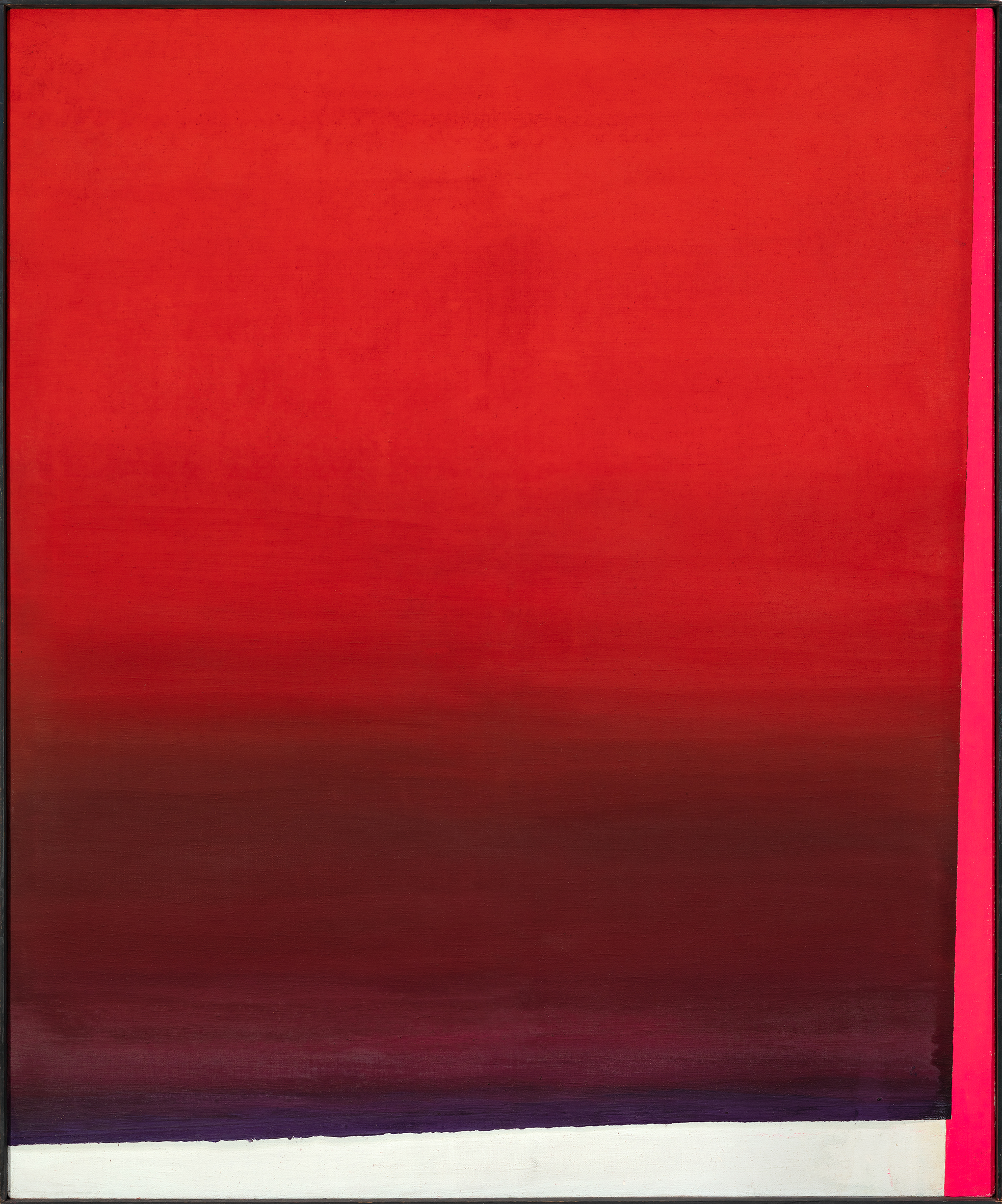 Rupprecht Geiger, 2 x Rot mit Weiß, 1958, Öl auf Leinwand / Oil on canvas, 175 x 145 cm, WVZ 218, Sammlung Lambrecht-Schadeberg / Lambrecht-Schadeberg Collection, Museum für Gegenwartskunst Siegen © VG Bild-Kunst, Bonn 2025, Foto / photo: Philipp Ottendörfer