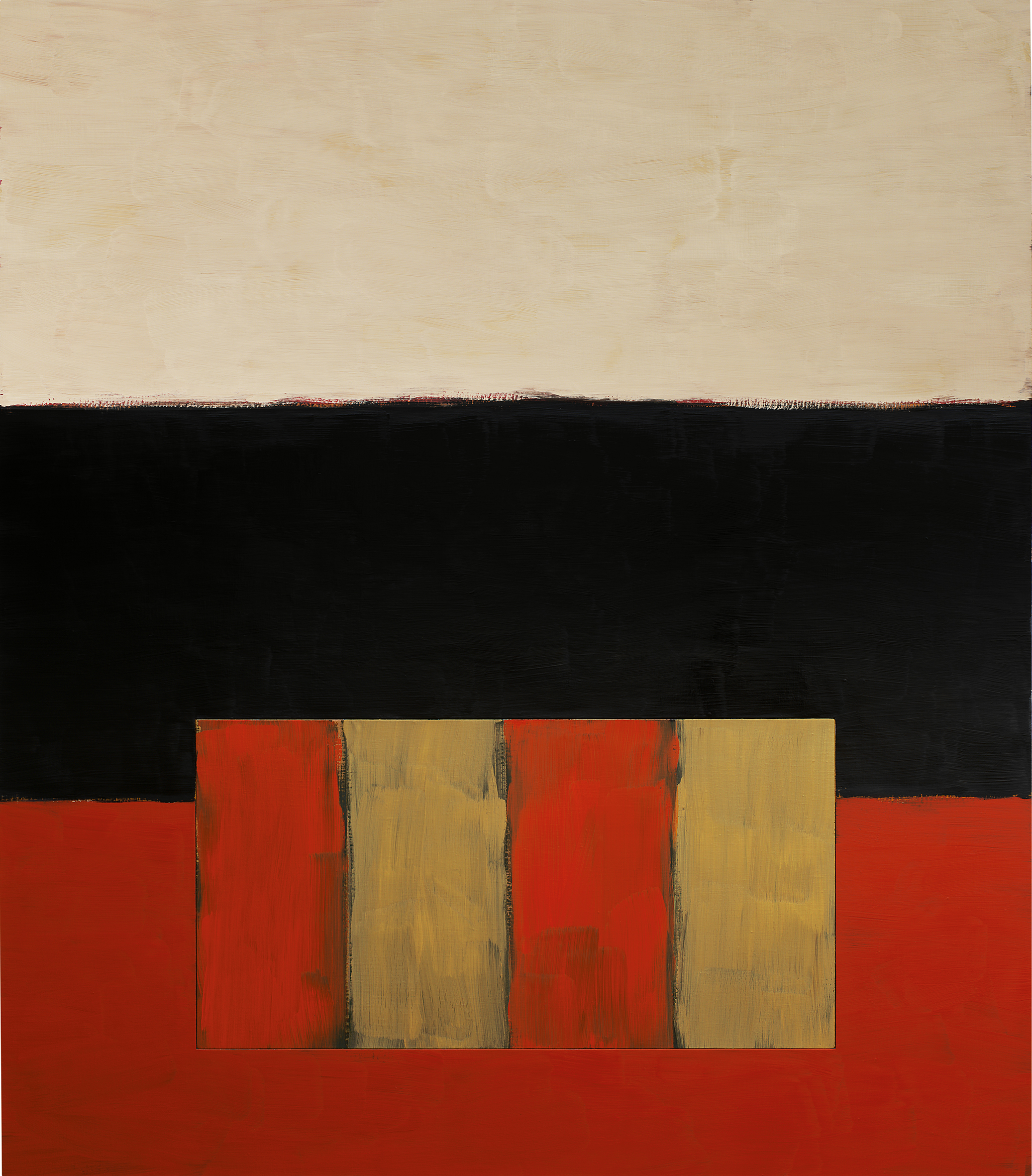 Sean Scully (1945) Song of Red, 1999 Öl auf Leinwand, 244 x 213 cm, Hilti Art Foundation © Sean Scully