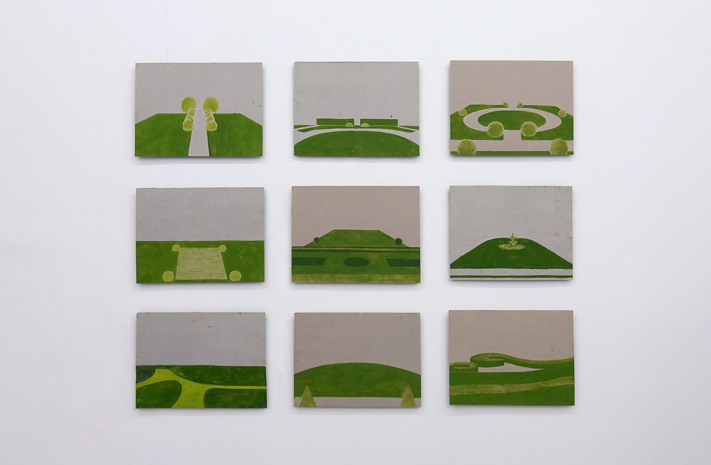 Müge Bakir, Green, 2022, Öl auf Pappe, Foto: Müge Bakır