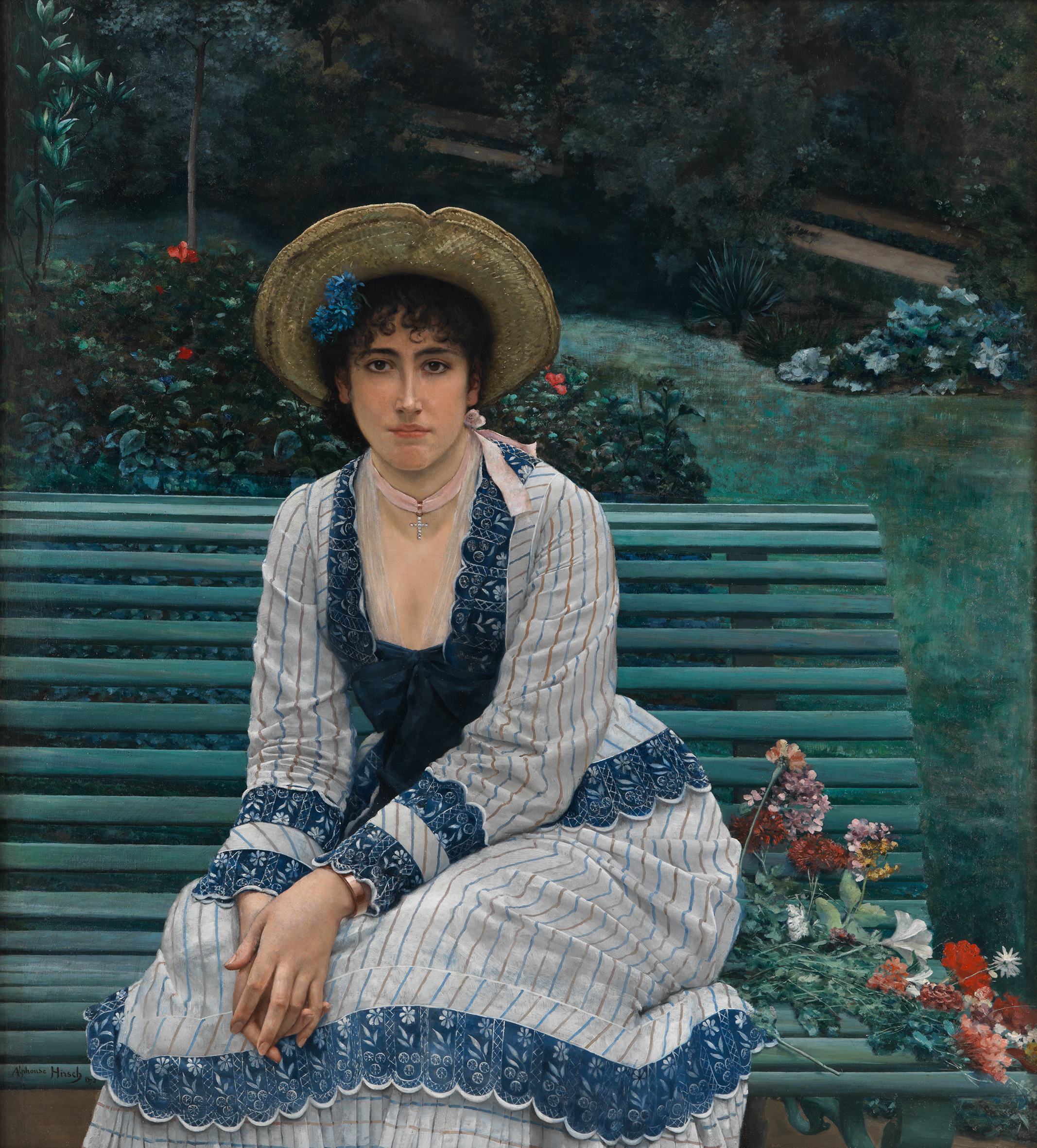 Alphonse Hirsch, Le Premier Trouble, 1875, Öl auf Leinwand, Foto: Galerie Michael Haas, Berlin