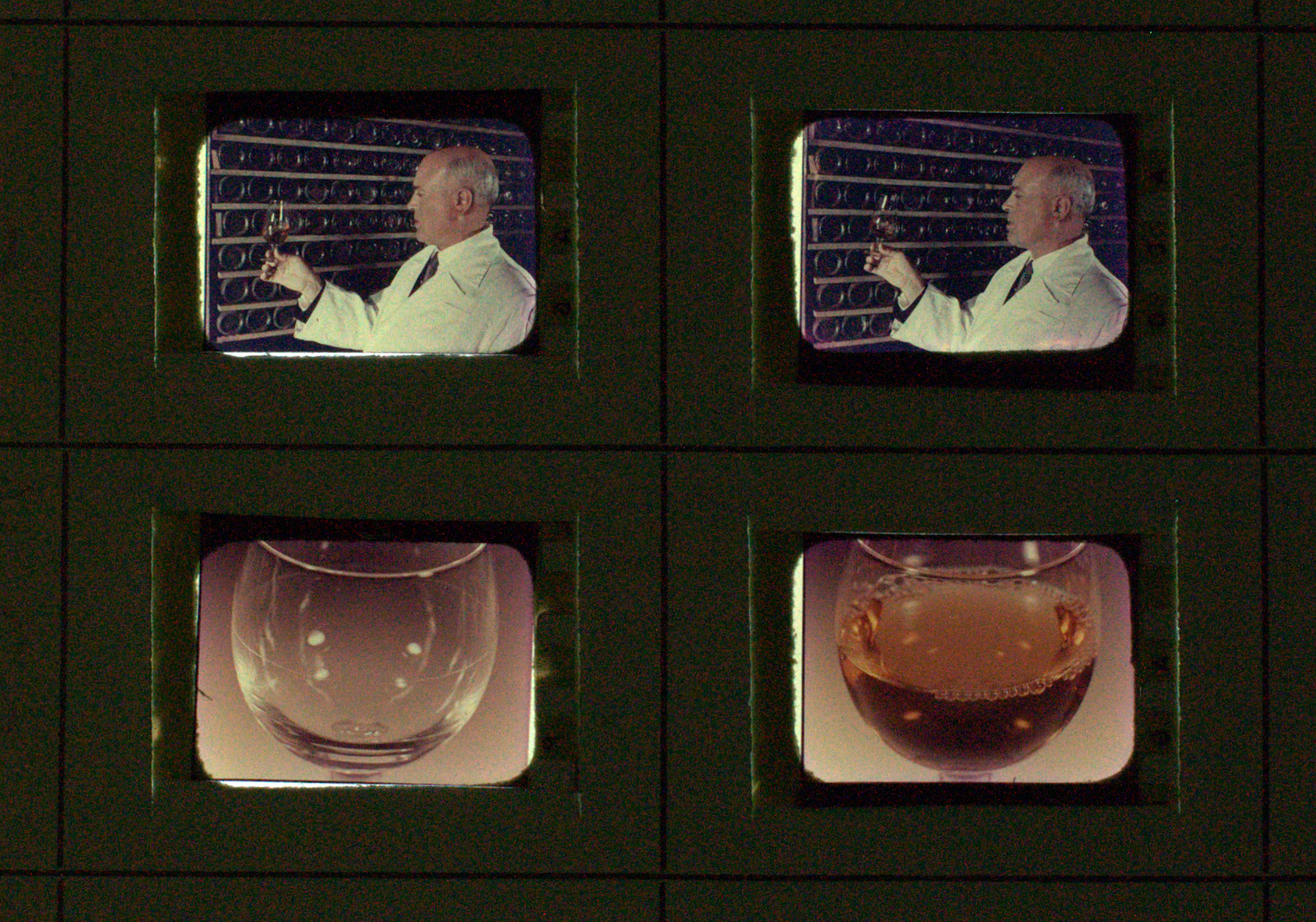 Alfred Ehrhardt, Szenenabfolge mit originalen 35mm-Filmkadern des fertig montierten Films Portwein, 1960, © Alfred Ehrhardt Stiftung [Werknummer AES: FILM-29A.3.6. S.24b] 